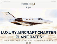 Tablet Screenshot of flyfreedomair.com